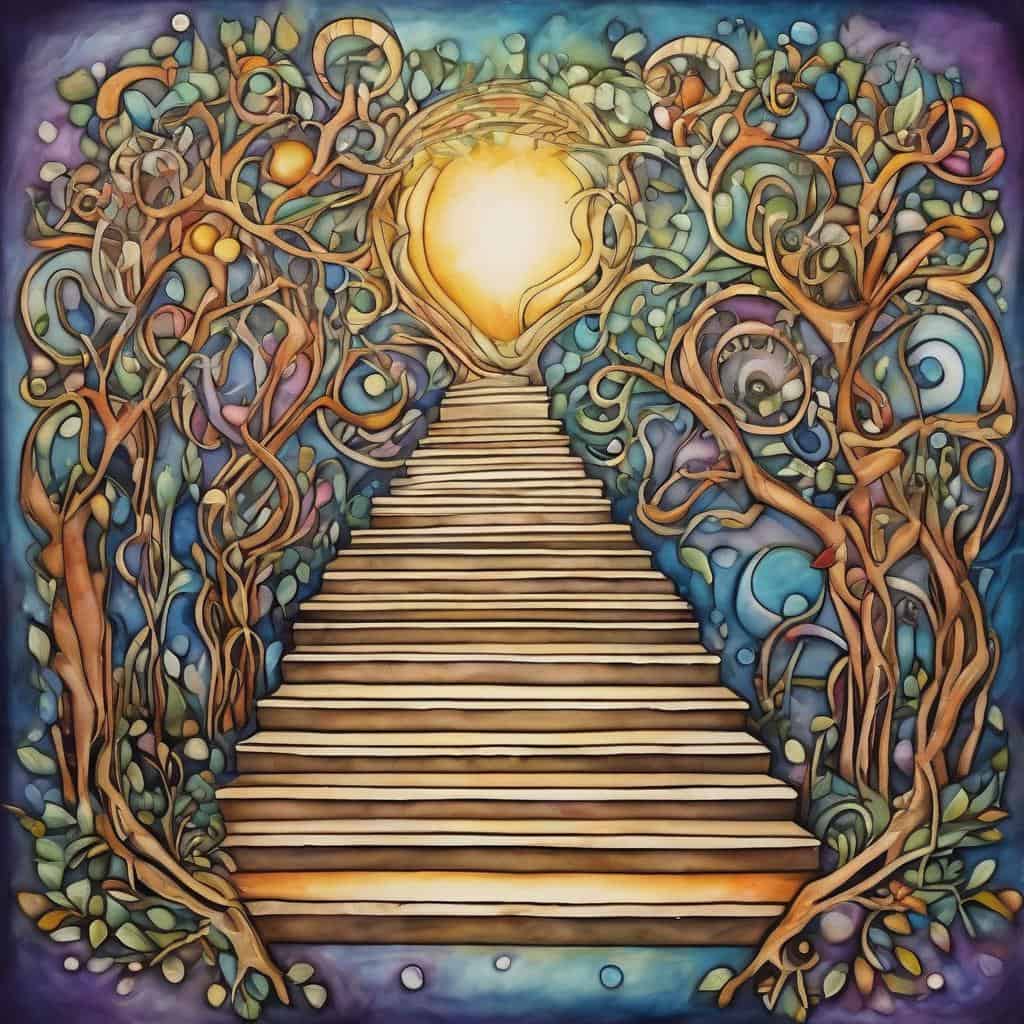 Φως μέσα από δέντρα και σκιές, ο δρόμος προς την ευτυχία και την εσωτερική γαλήνη.